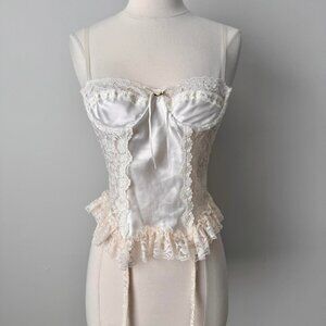 Coquette vintage satin lingerie top
